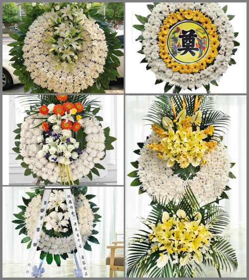 广东广州市花都区狮岭镇联合村花圈速递